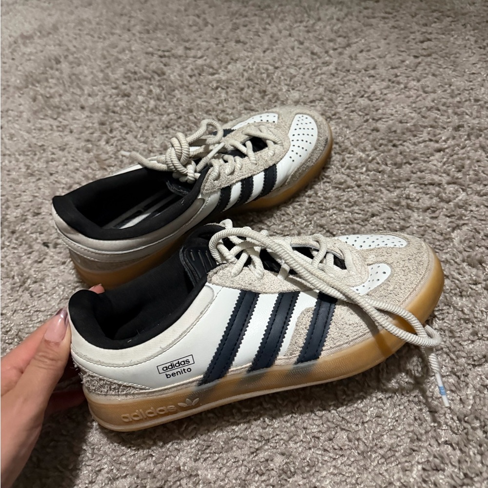 Adidas sneakers Gazelle x Bad Bunny - White, Black, and Tan